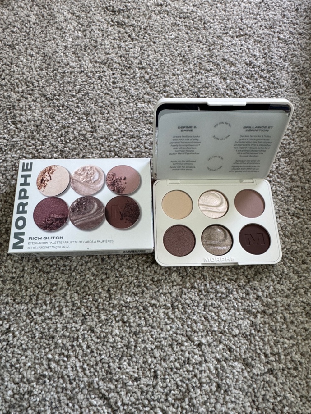 Morphe Rich Glitch Mini Palette - Beige, Champagne, Brown & Plum Shades